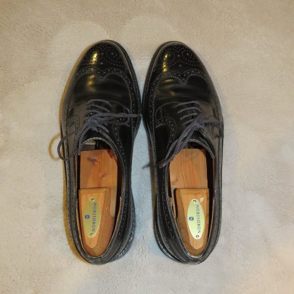 JM Weston 576 Long Wingtip Black Boxcalf Leather Men's Derby US 10 D UK 9 D - Picture 6 of 10